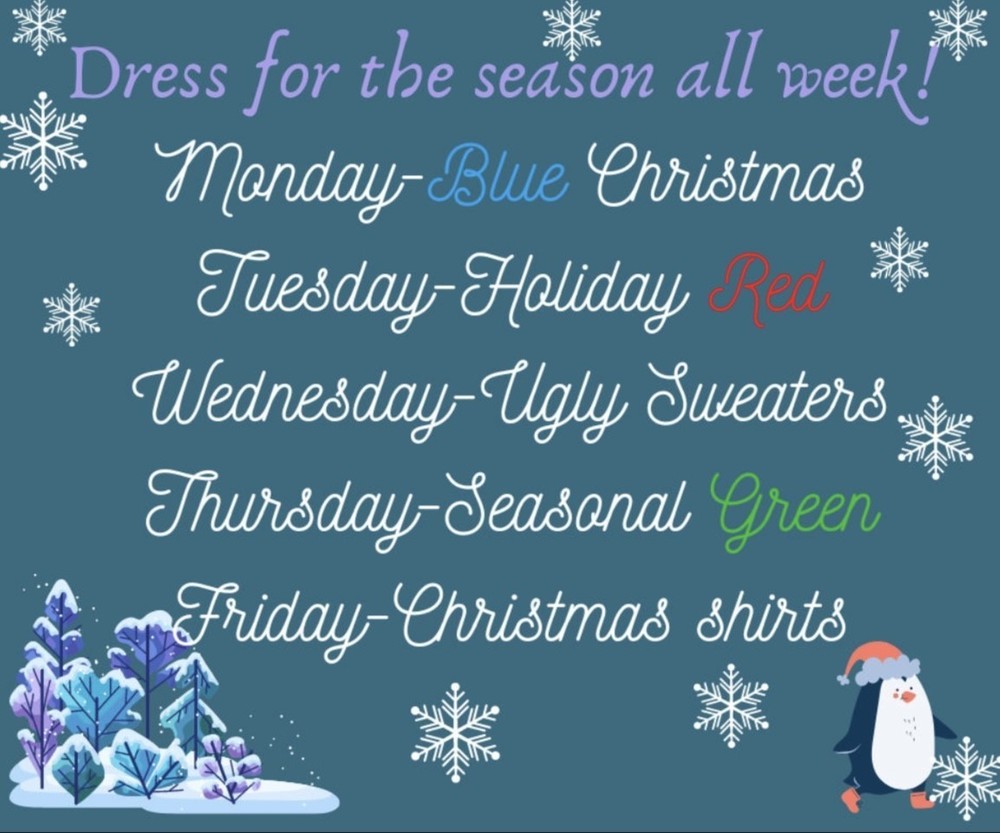 Holiday Dress Up Days Caddo Middle