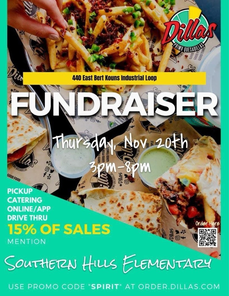 Dilla’s fundraiser on Thursday 11/20/25 from 3pm-8pm