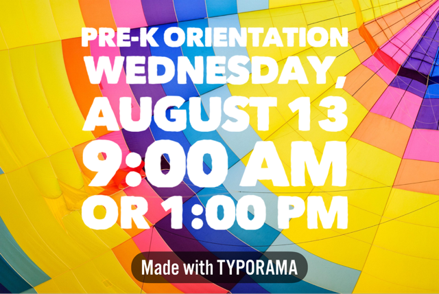 Pre-K Orientation