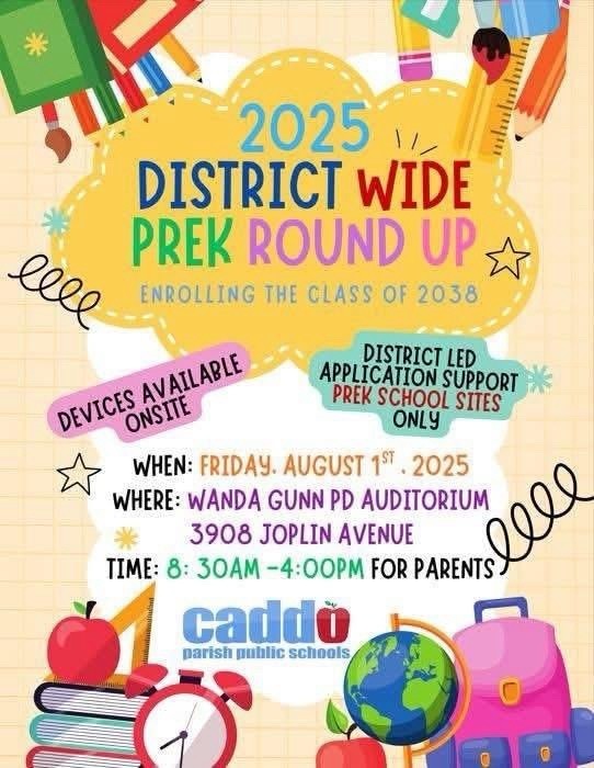 Caddo Parish District Wide PreK Round Up