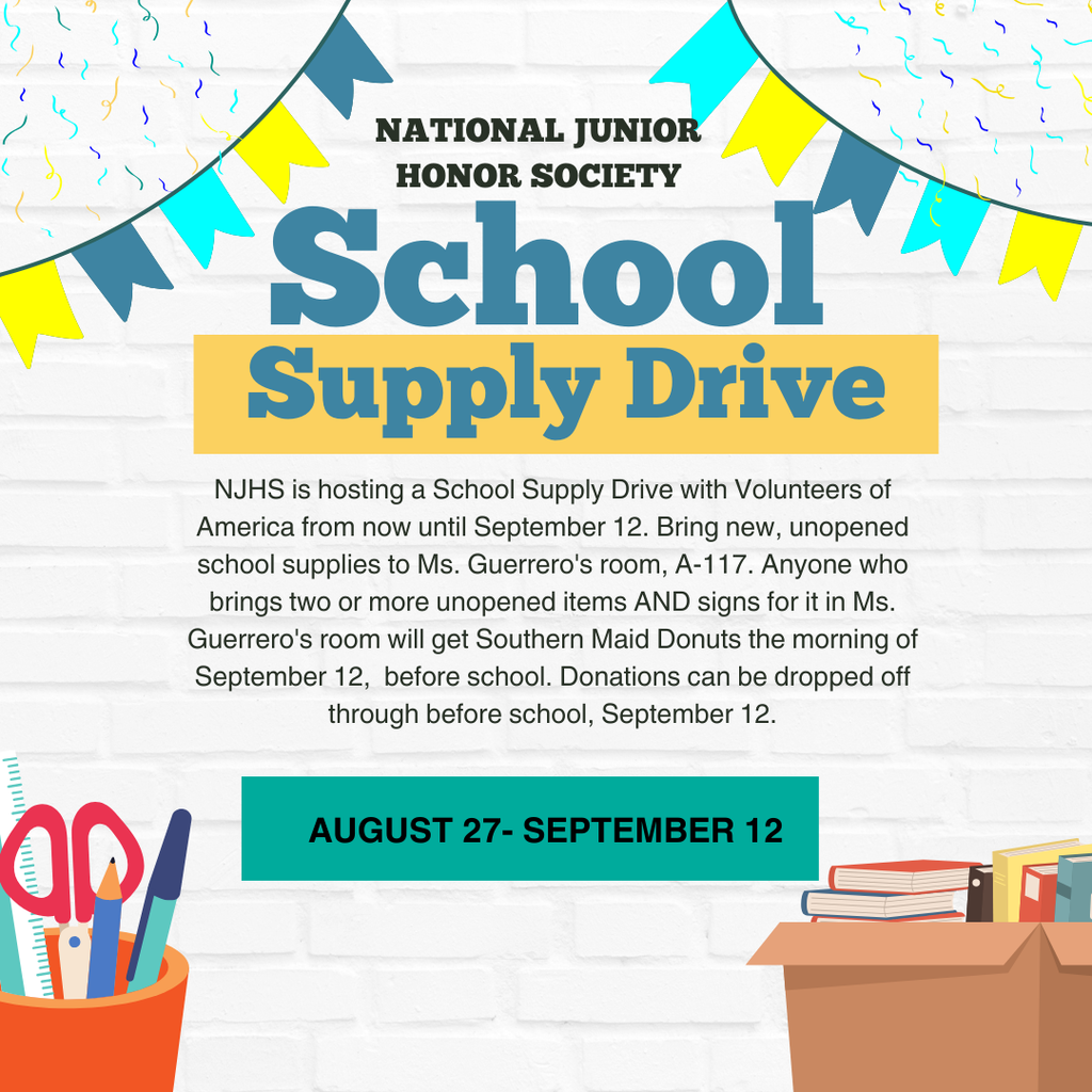 NJHS Supply drive