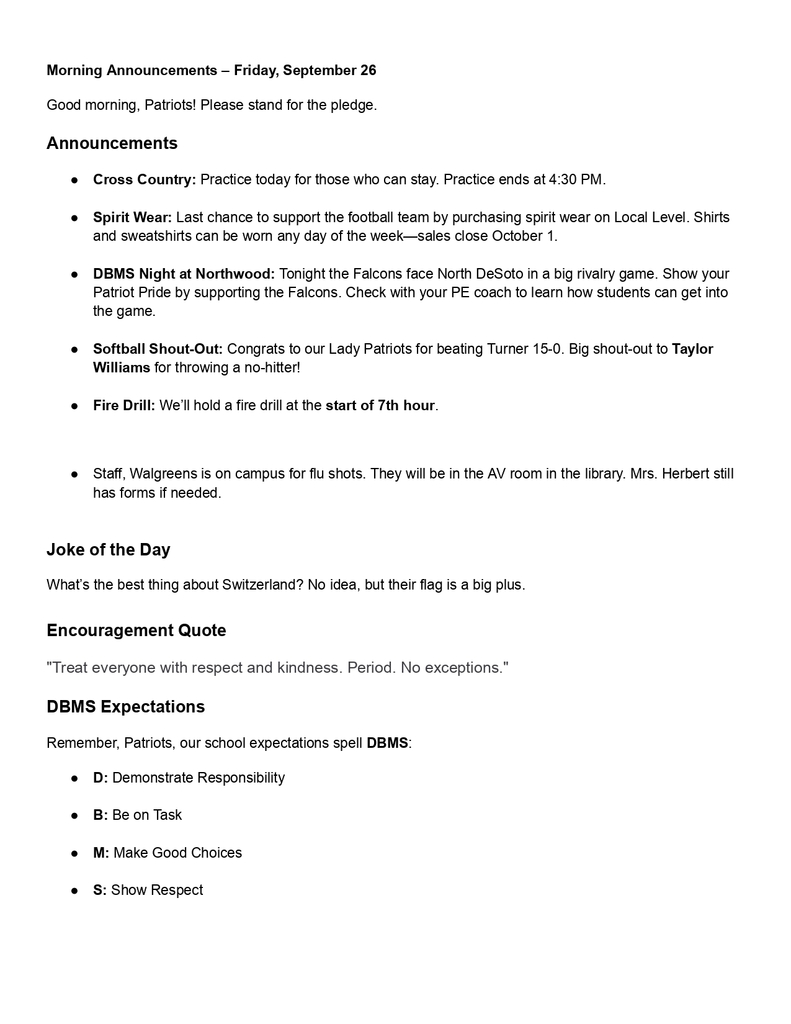 Morning Announcements – Friday, September 26_page-0001