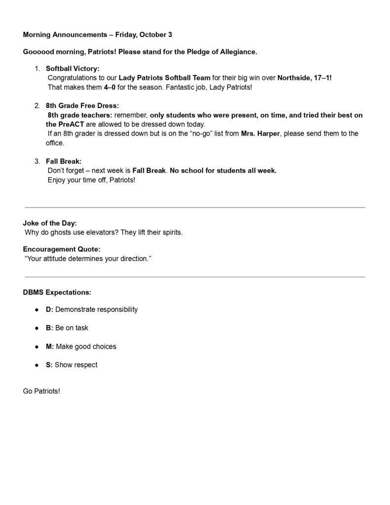 Morning Announcements – Friday, October 3_page-0001