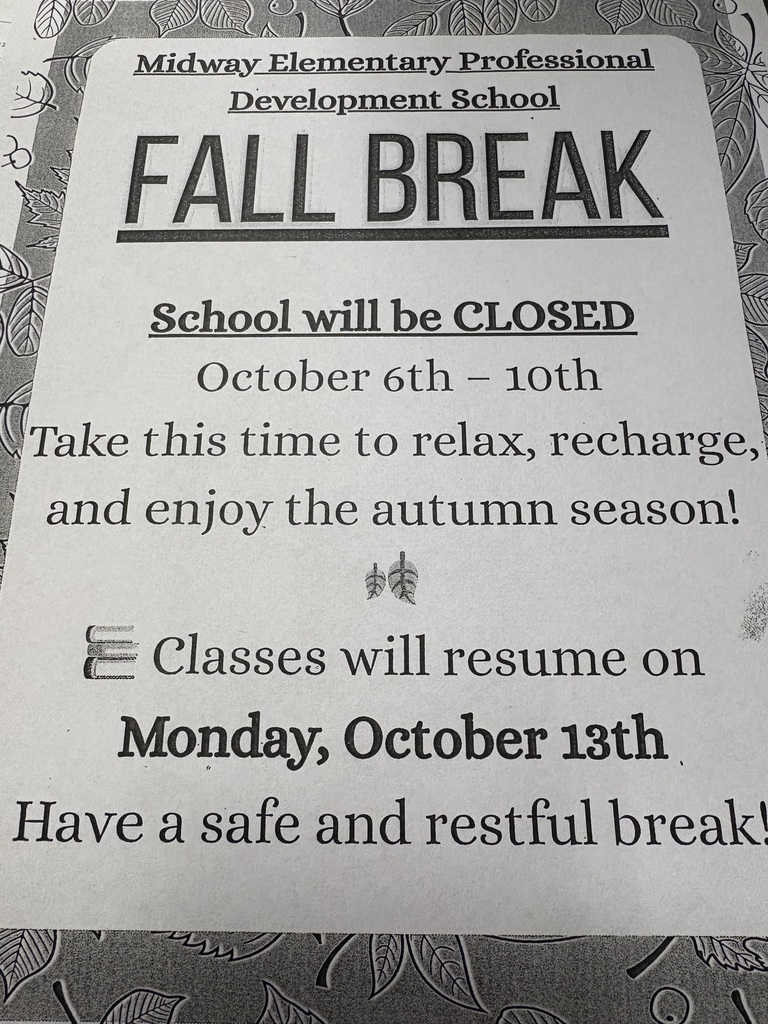 Fall Break Announcement