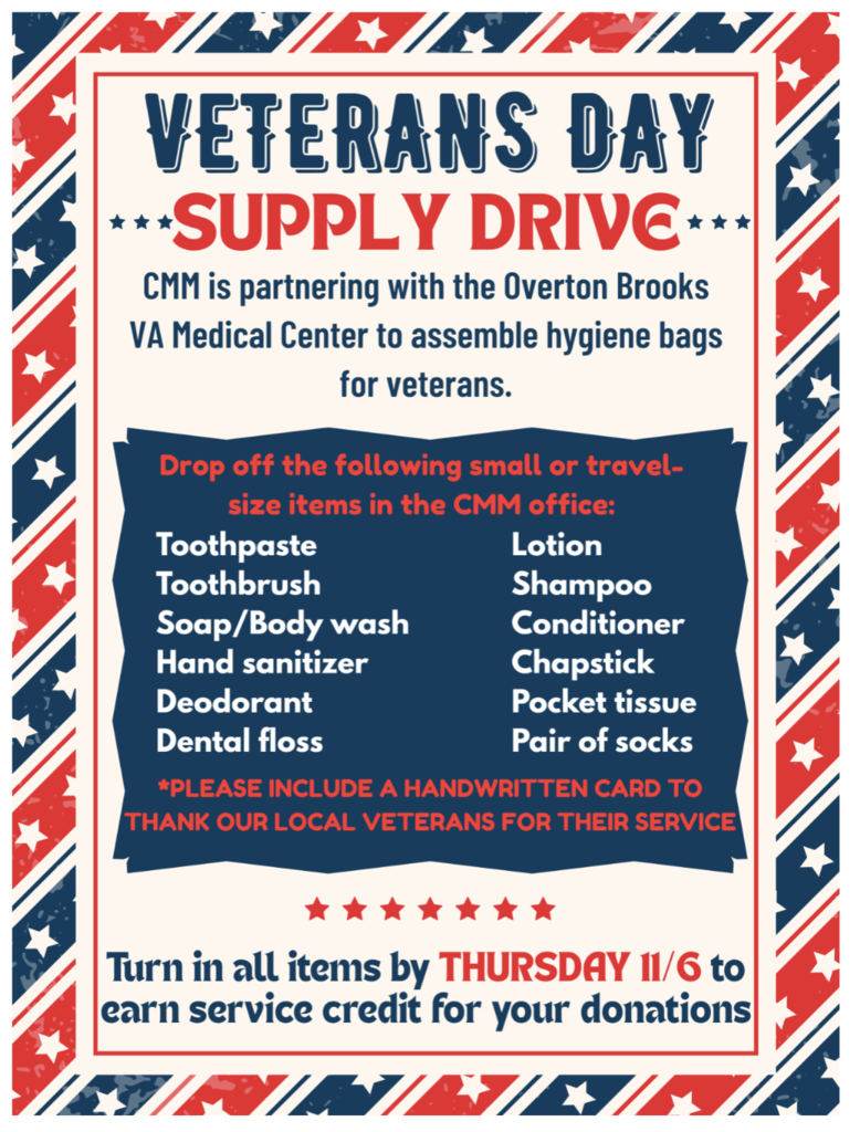 Veterans day Supply Drive