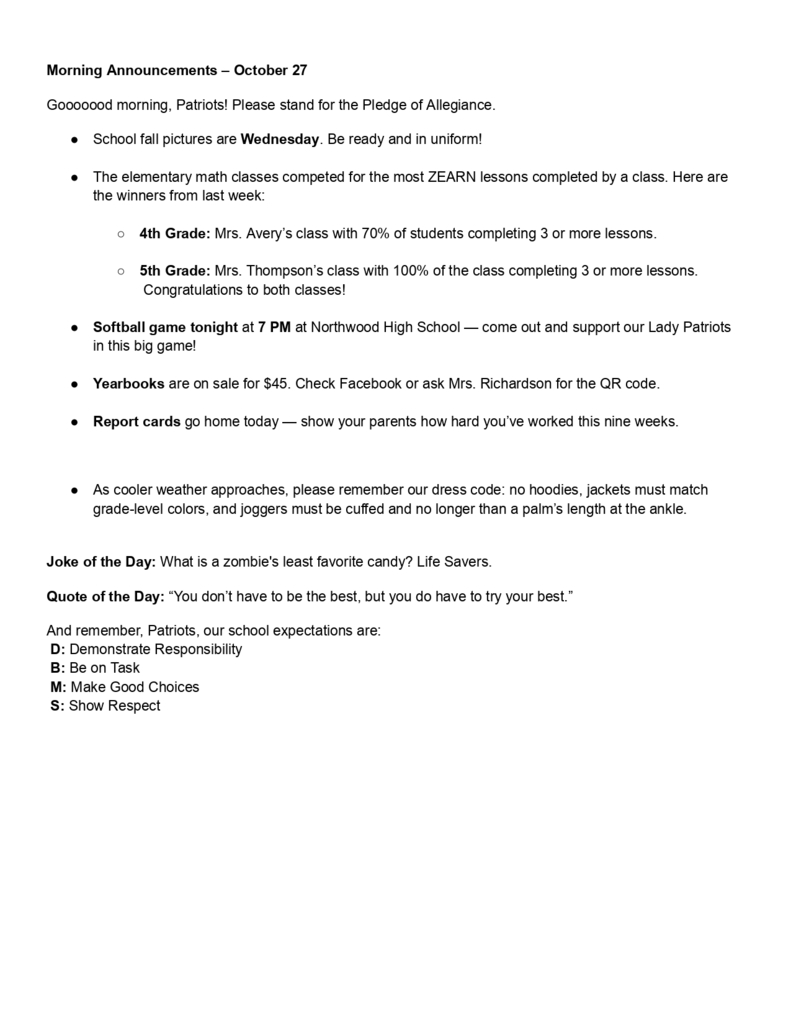 Morning Announcements – October 27_page-0001