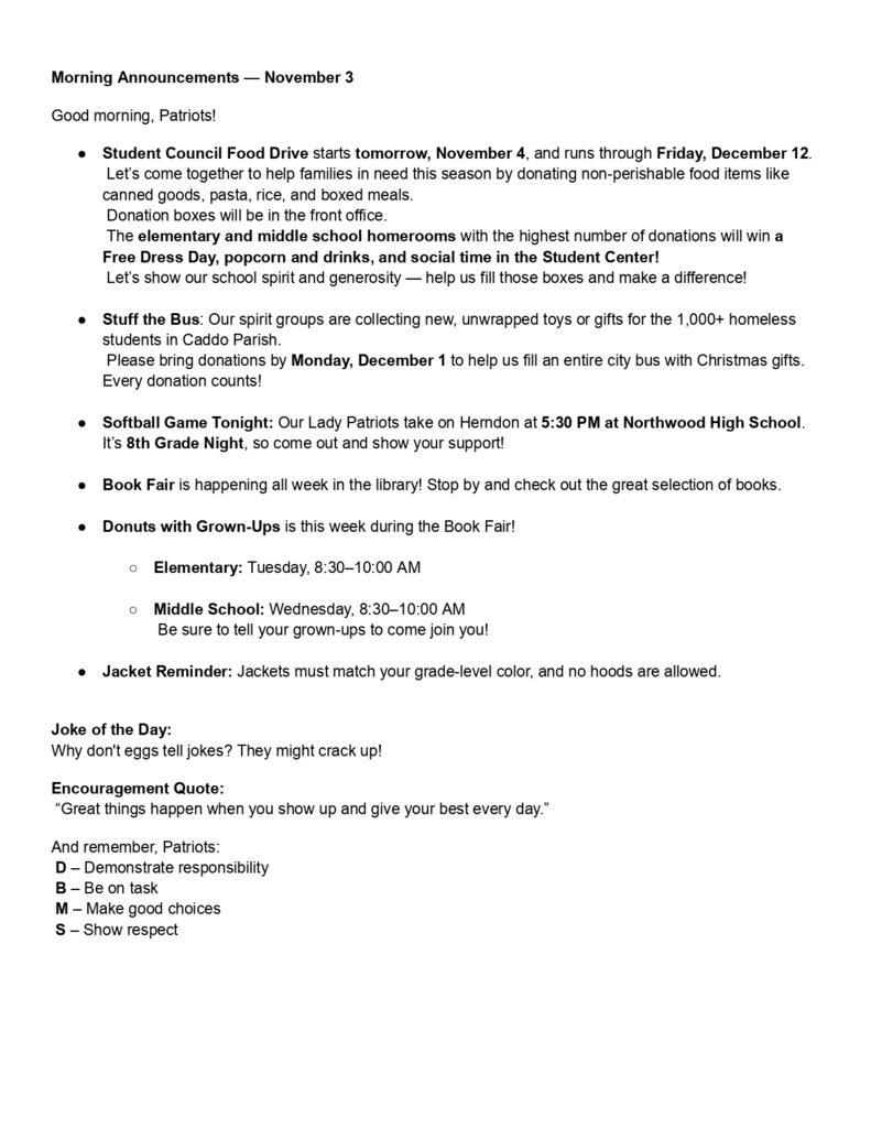 Morning Announcements — November 3_page-0001