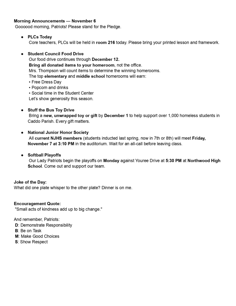Morning Announcements — November 6_page-0001