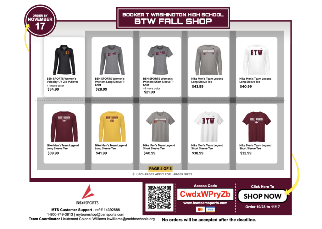 Fall Shop Open-Deadline for Purchases [November 17, 2025]