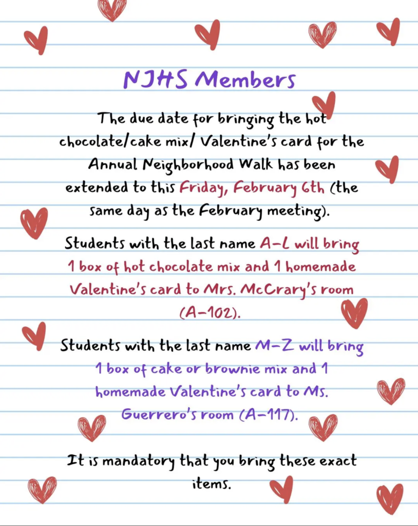 NJHS Valentines