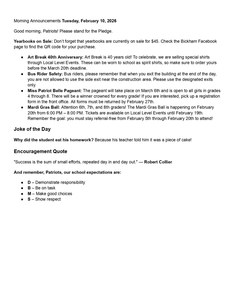 Morning Announcements Tuesday, February 10, 2026_page-0001