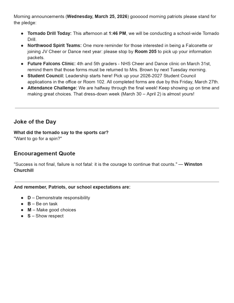 Morning announcements (Wednesday, March 25, 2026) _page-0001