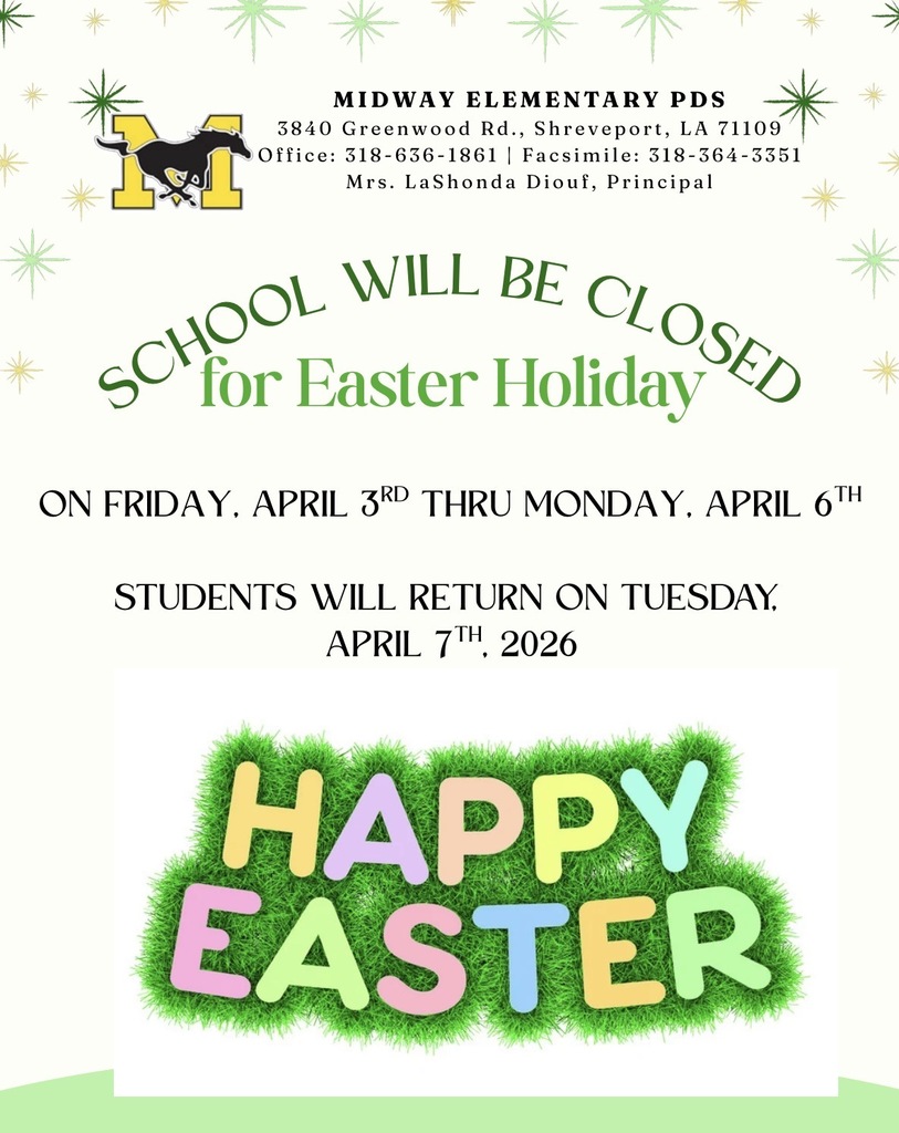 Easter Break is from Friday April 3rd to Monday April 6th. Students will return to school Tuesday April 7th, 2026.