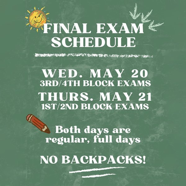Final Exam Schedule