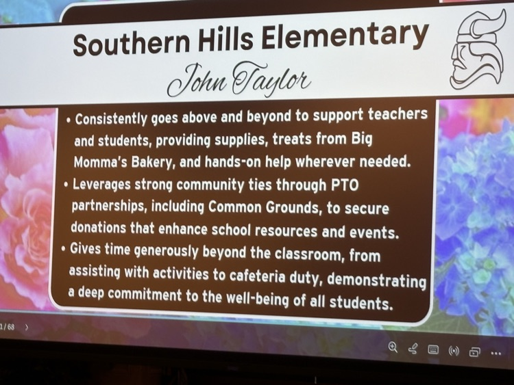 John Taylor is honored as SHE volunteer of the year. 