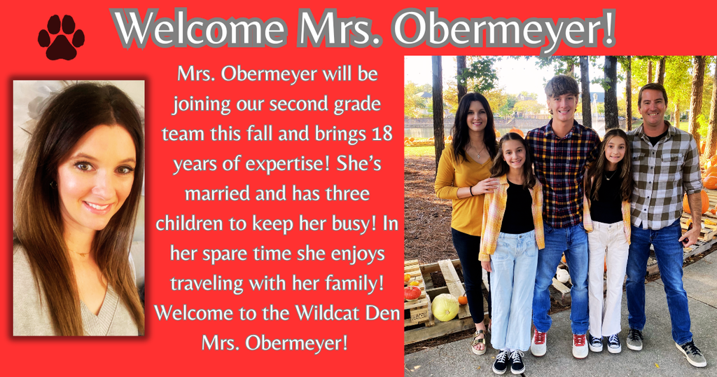 Welcome Mrs. Obermeyer