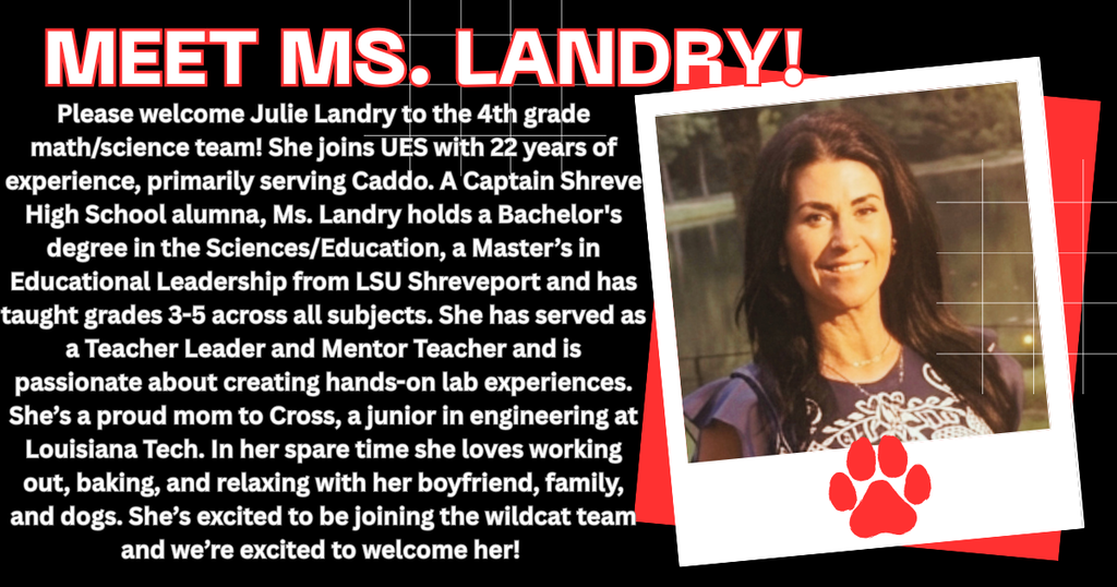 Welcome Ms Landry