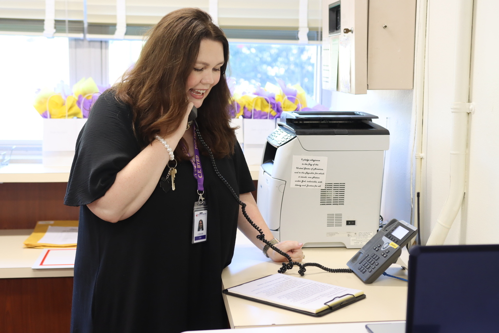 Principal Panos welcomes students on the first day