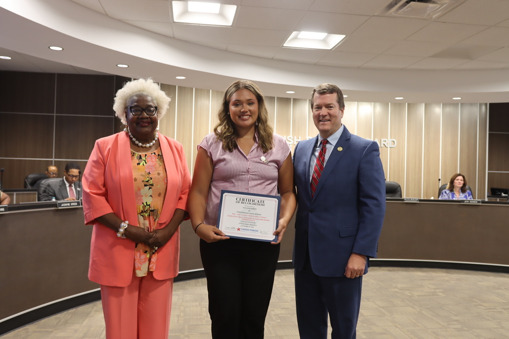 Ava Galambos and School Board Representatives