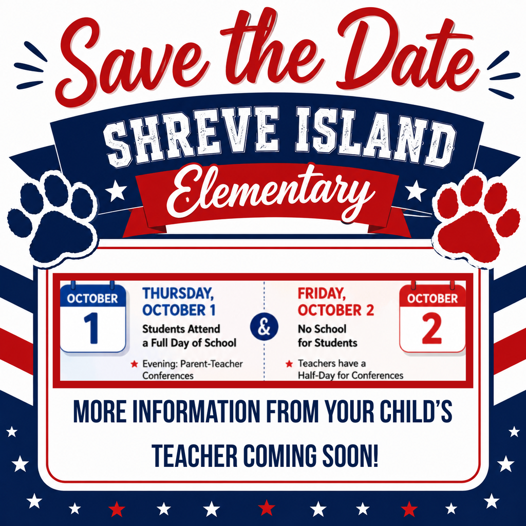 Be on the look out for more info from your child's teacher about upcoming Parent-Teacher Conferences!
