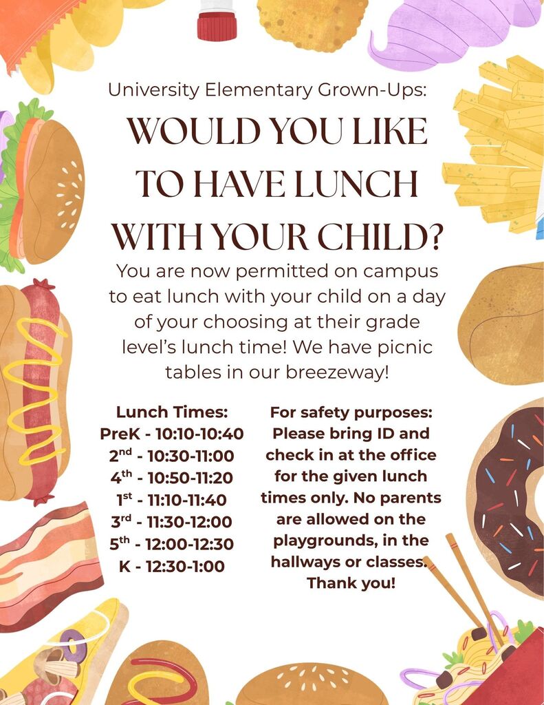 parent lunch flyer