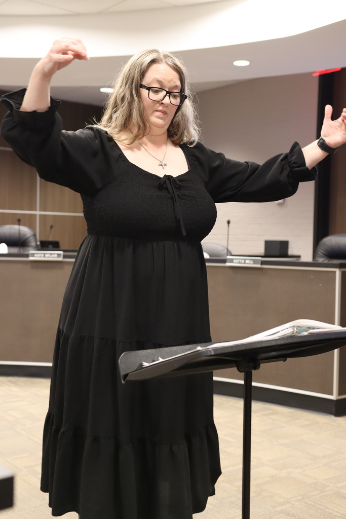 Jennifer Jackson, choir director for Caddo Magnet High School, leads her students