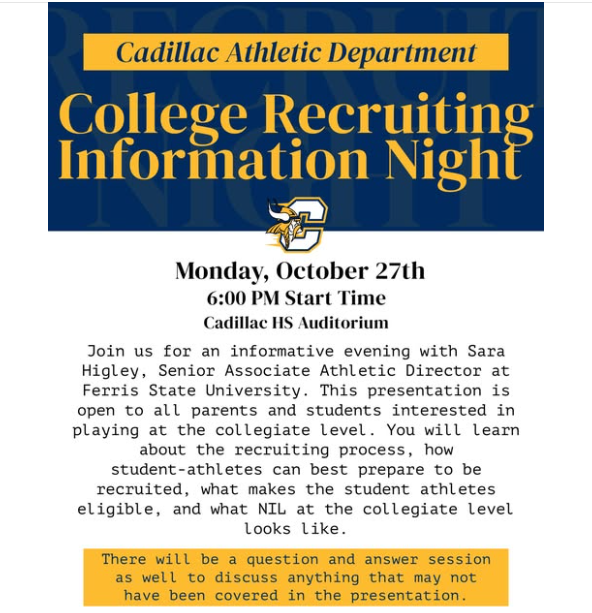 college recruiting info night.