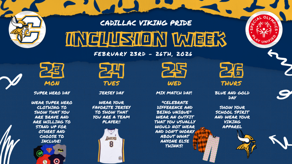 District Wide Spirit Week- February 23rd - February 26th