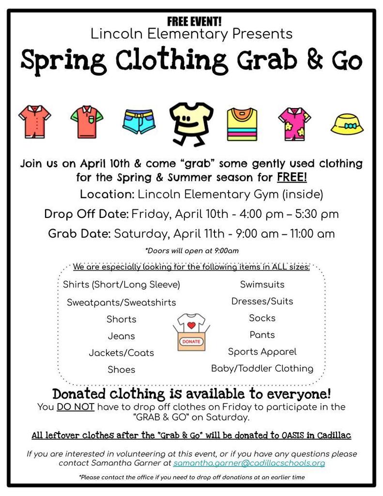 Lincoln Elementary FREE Clothing Drive