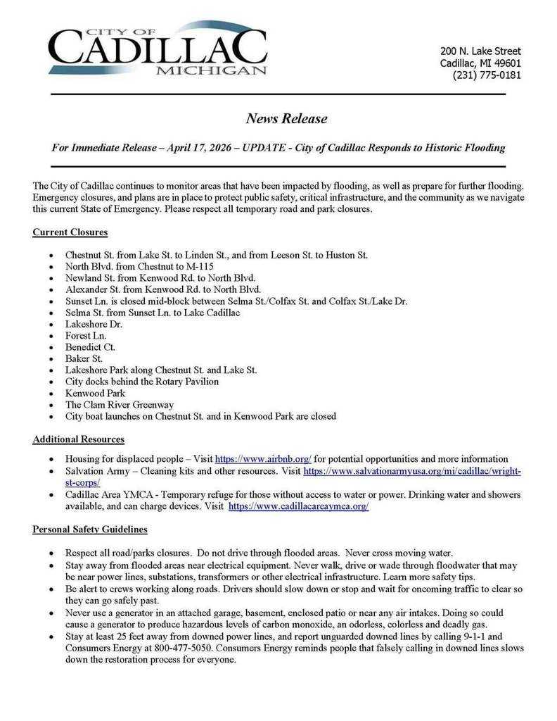 Updated Road Closures