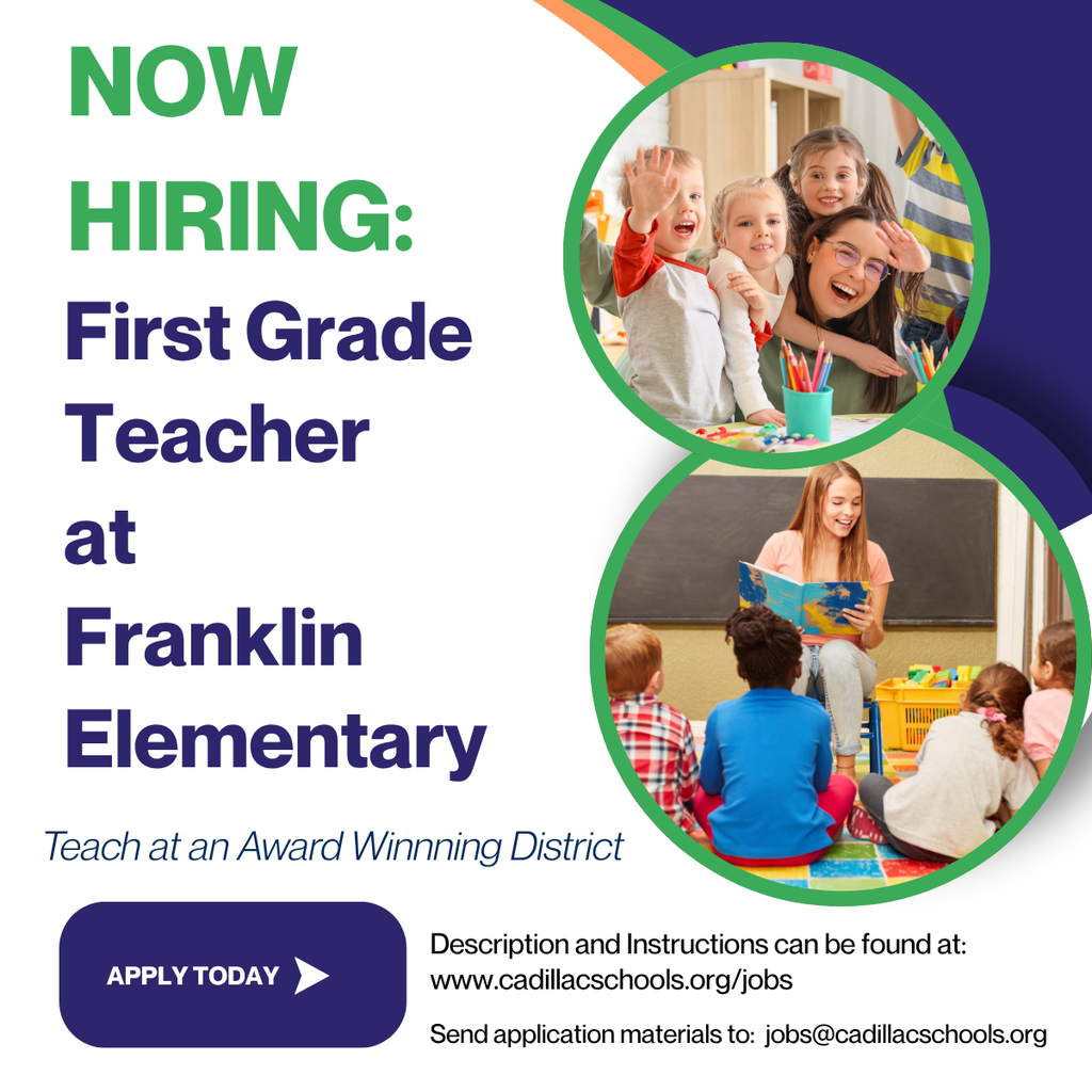Now Hiring for 1st Grade at Franklin