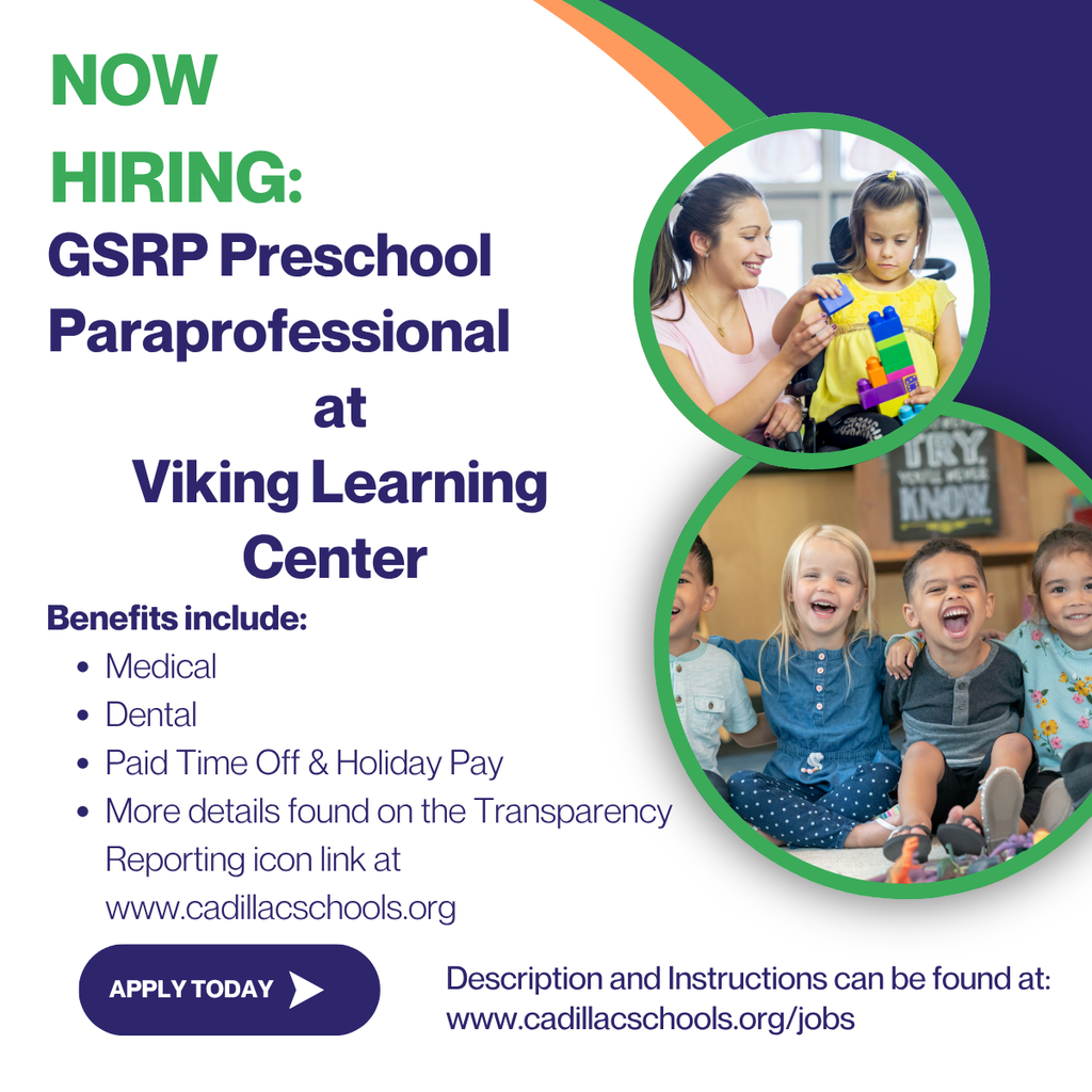 Now Hiring a Paraprofessional at Viking Learning Center