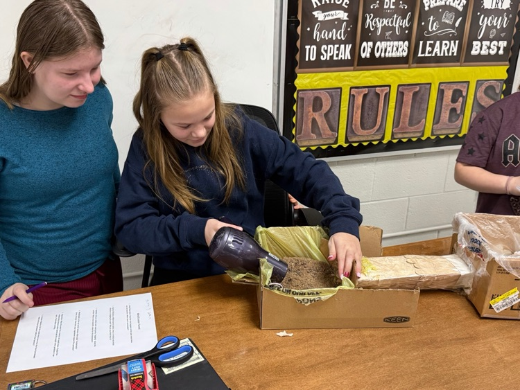 Seventh graders in Mr. Mengel’s science class put their minds to the test as they explored how to prevent wind and water erosion! 💨🌊  Way to go, Hornets! 👏🏻  #CadottHORNETS