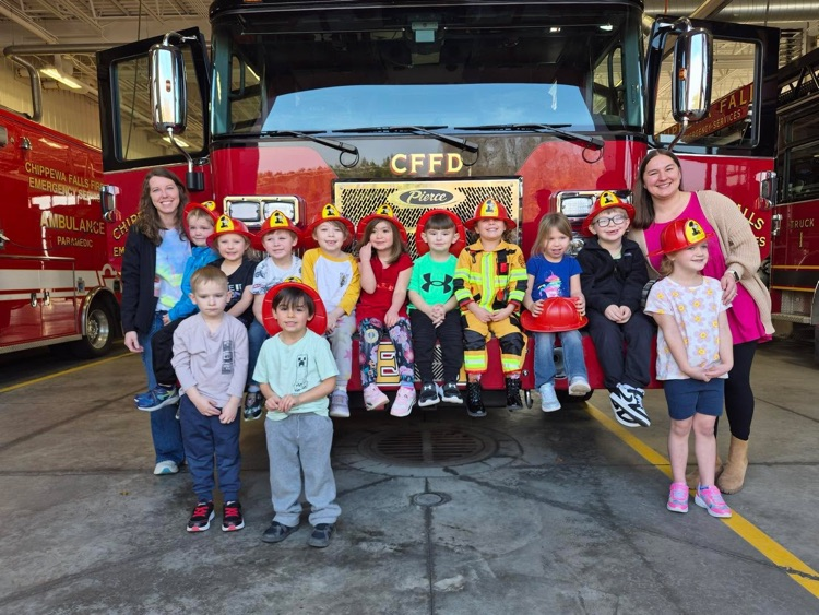 🚒👩‍🚒 4K had an exciting morning visiting the Chippewa Falls Fire Station No. 1!  Students explored the station, met firefighters, and got a close‑up look at the equipment that keeps our communities safe.   #CadottHORNETS