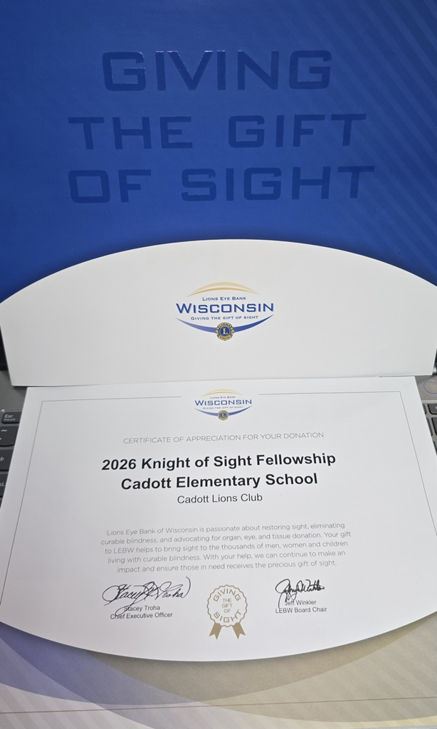 Knight of Sight certificate from Lions Club