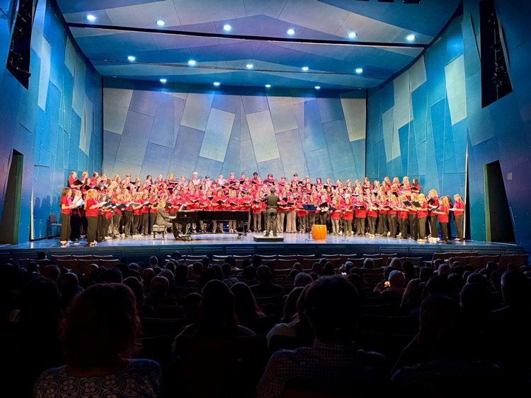 full choirs on stage