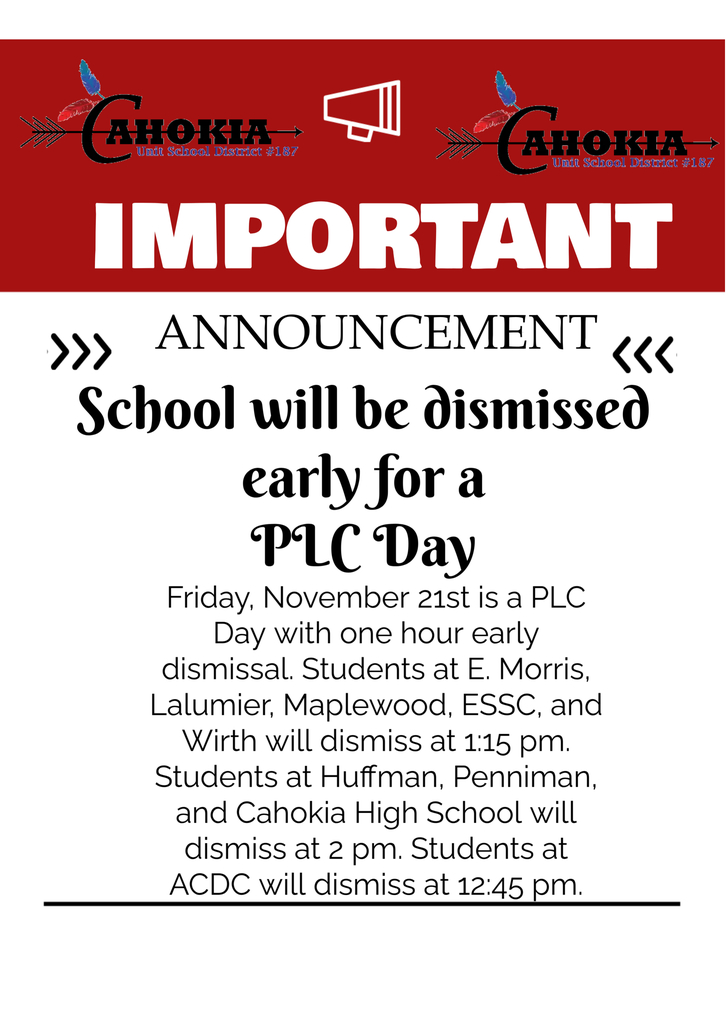 November 21st PLC Announcement 