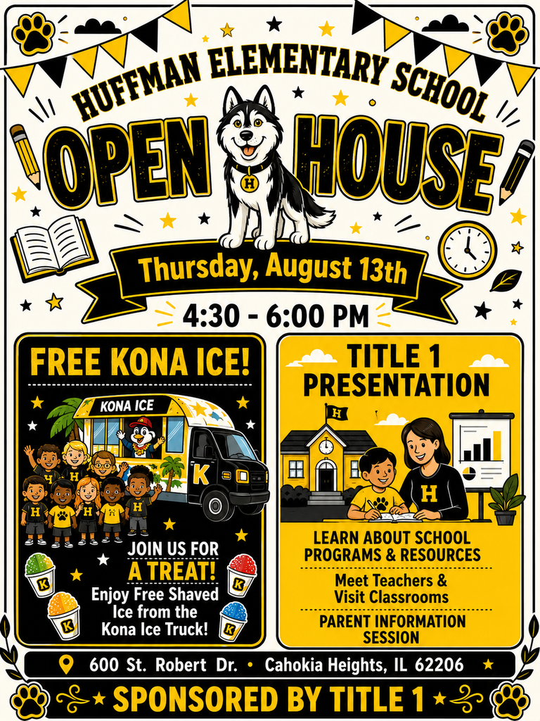 Open House flyer for Thursday, August 13 from 4:30-6:00pm