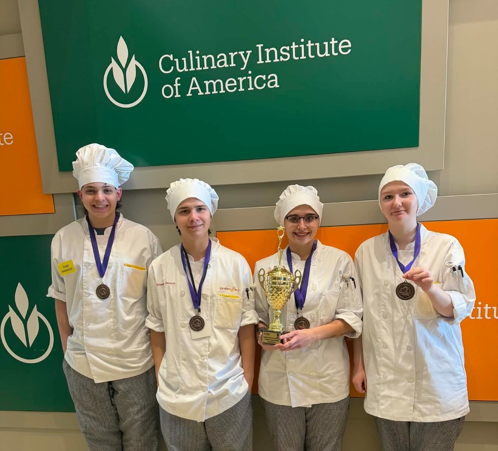 Students at CIA, 3rd place in culinary competition