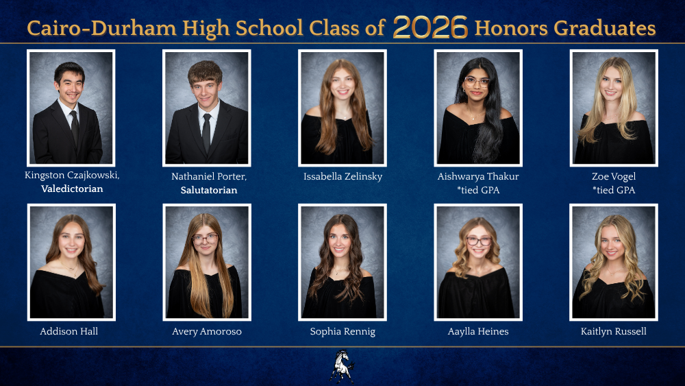 Cairo-Durham High School Class of 2026 Honors Graduates