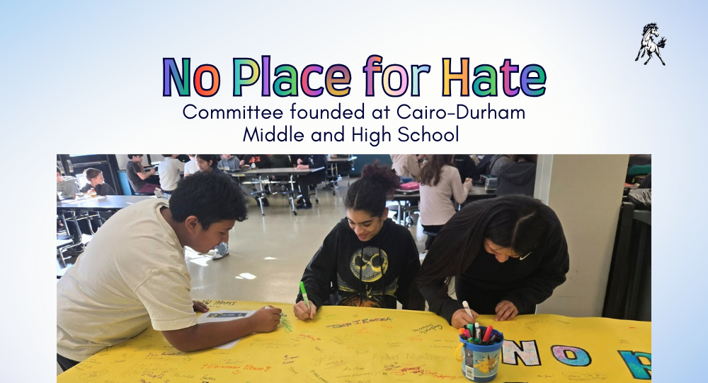 No Place for Hate- Committee founded at CDMS and CDHS