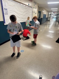 students working