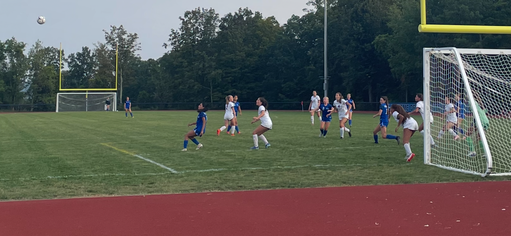 Amanda going for the header. 