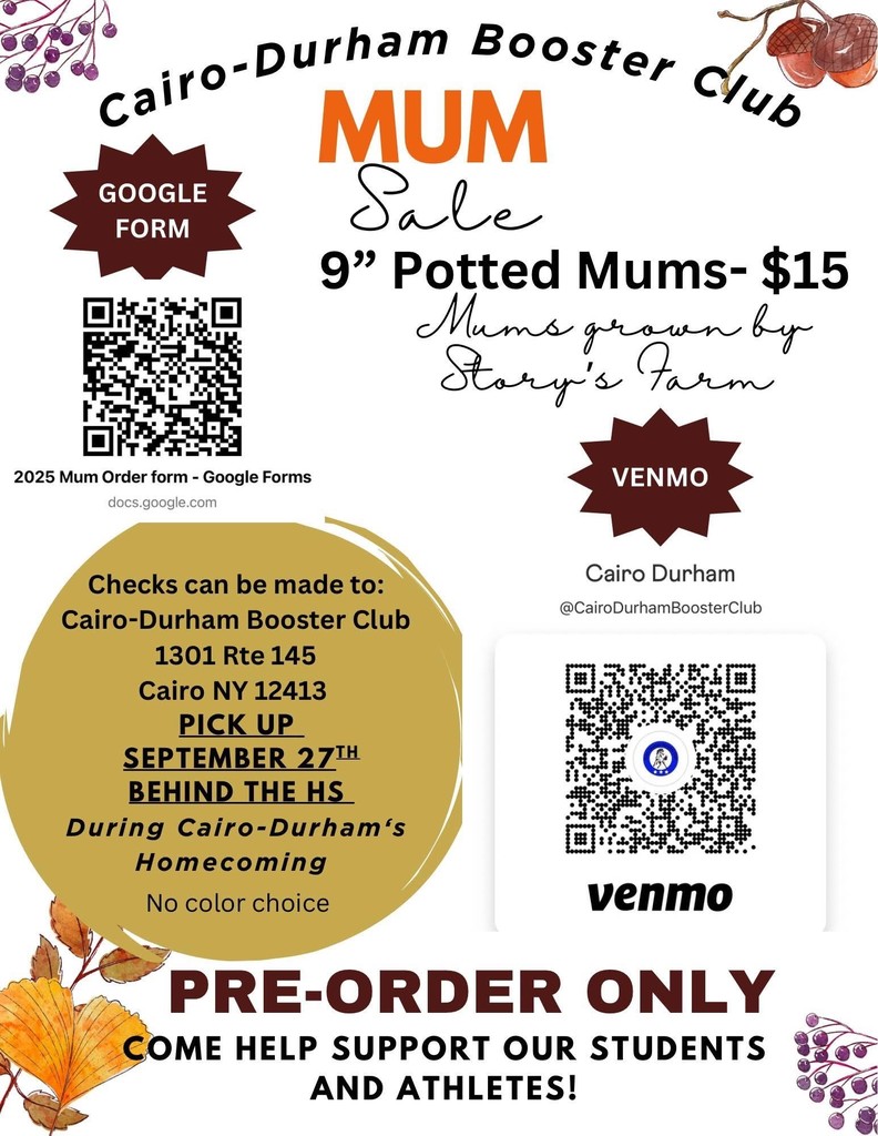 Cairo - Durham Booster Club Mum flyer 
