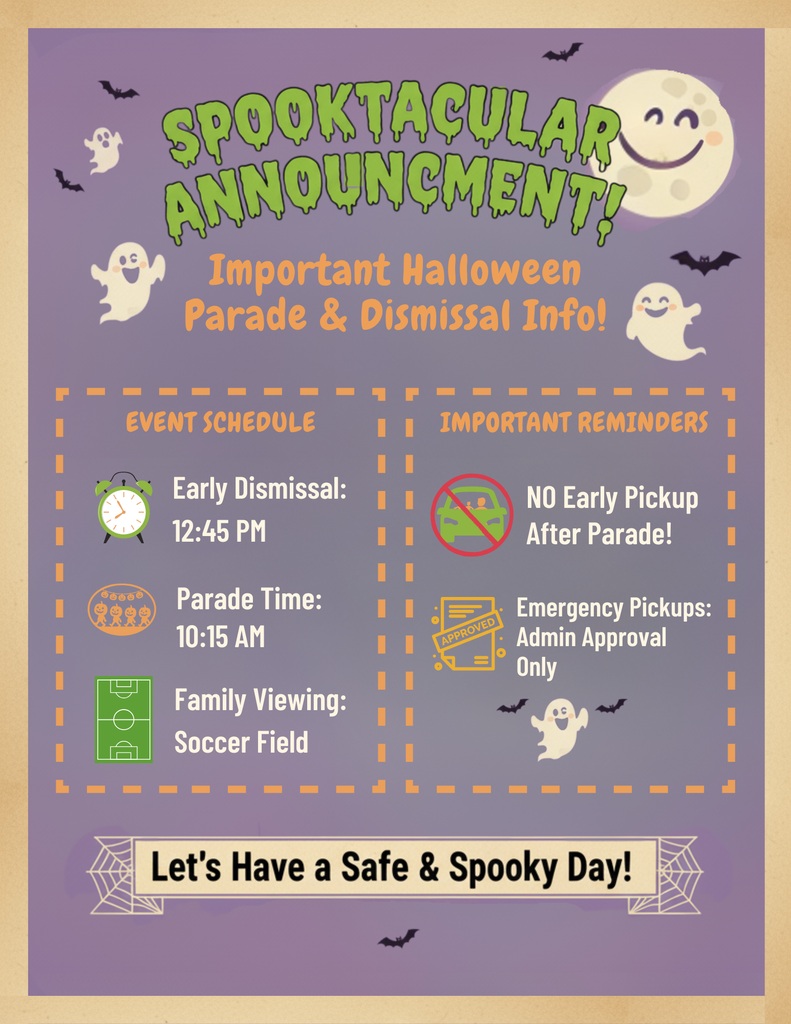 Halloween early pickup flyers 