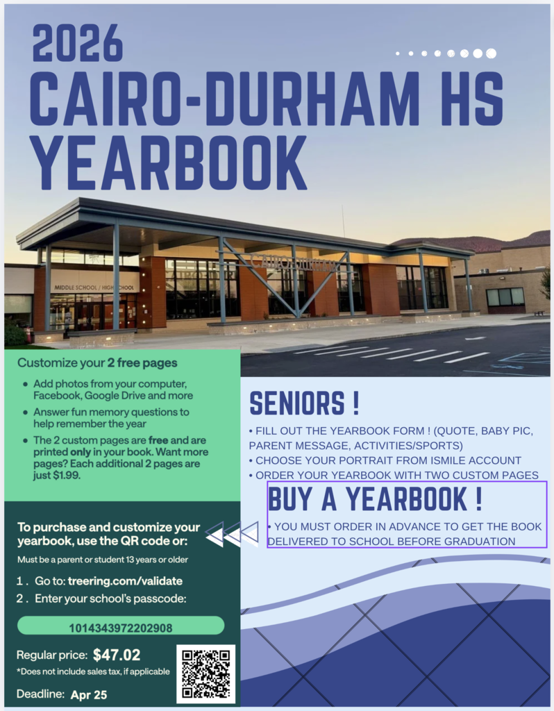 2026 Cairo-Durham HS Yearbook