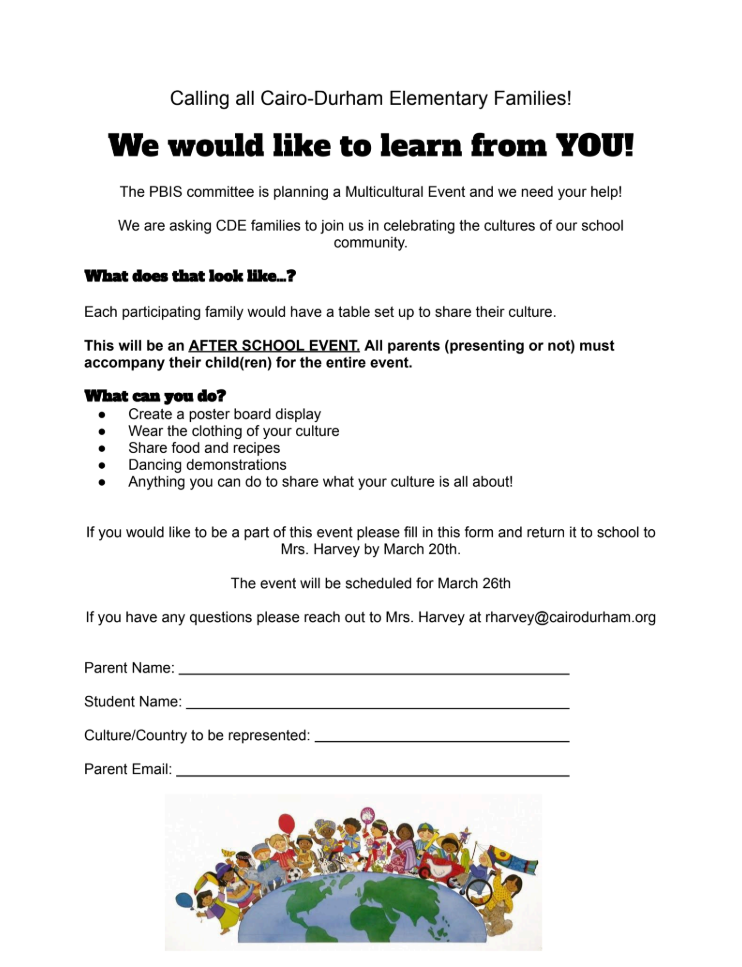 Multicultural Night Flyer