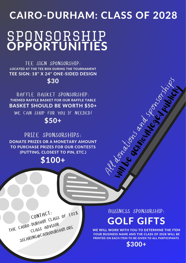 5th Annual Golf Tournament - sponsorship opportunities