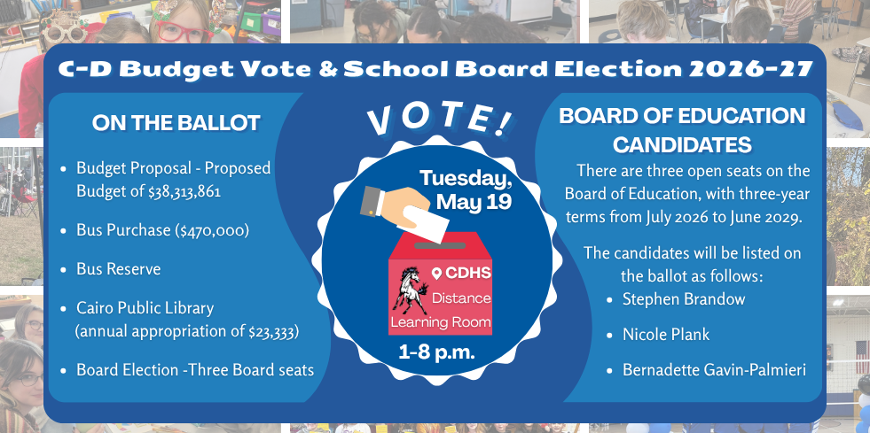 C-D Budget Vote and School Board Election 2026-27