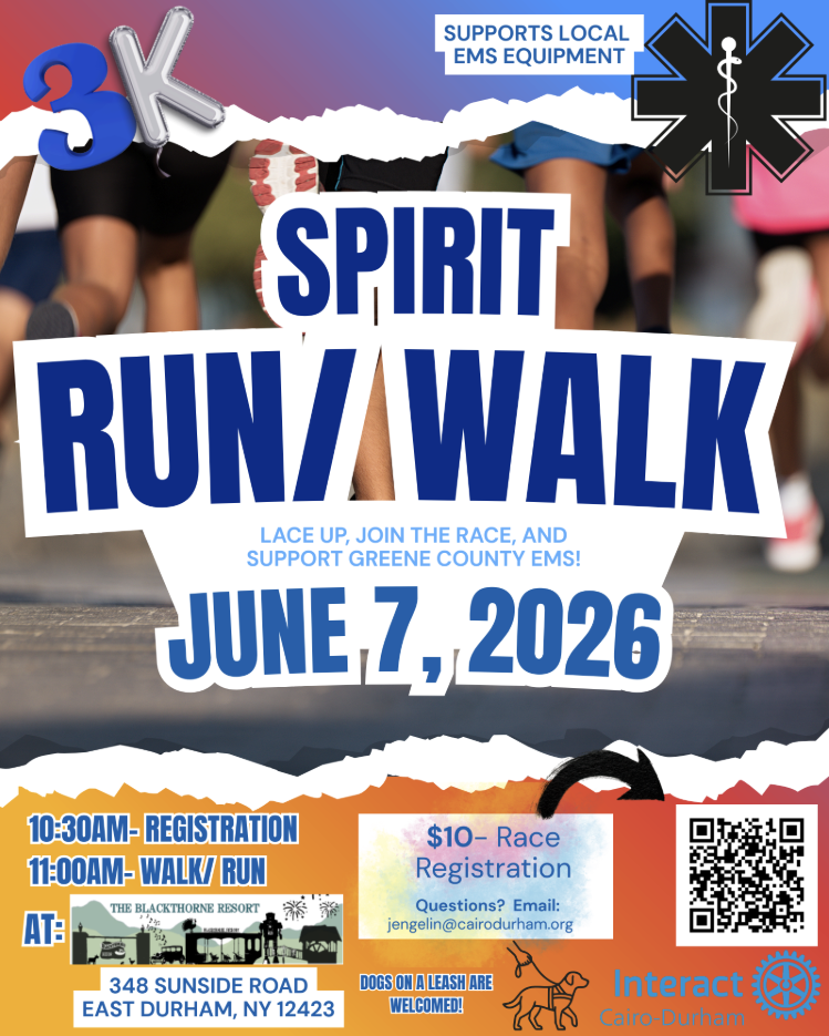 Spirit 3KM Run/Walk - Fundraiser for local EMS